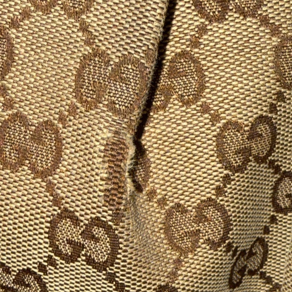 Gucci Tan and Brown Monogram Shoulder Bag - Picture 4 of 8